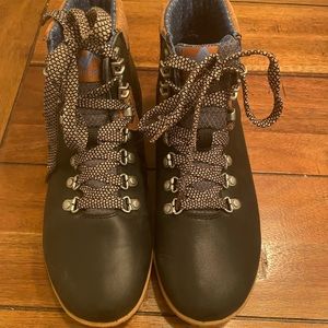 Stylish Black Lace-Up Boots for Women